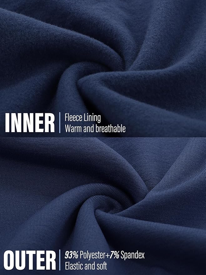 URATOT Men's Thermal Underwear Bottom Fleece Long Johns for Men Soft Warm Base Layer Thermal Pants for Cold Weather