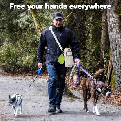 Nuovoware Water Bottle Carrier Bag,25oz/40oz/64oz Bottle Pouch Holder,Adjustable Shoulder Hand Strap 2 Pocket Sling Neoprene Sleeve Sports Accessories for Hiking Travelling Camping