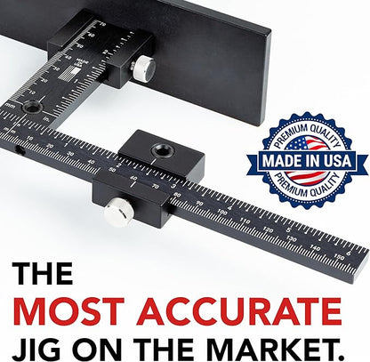 The Original Cabinet Hardware Jig - Made in USA - Most Accurate Tool for Knobs and Pulls - Hand Calibrated by True Position Tools