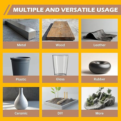 Metal Super Glue Liquid, 60g Clear Instant Thick CA Glue for Stainless Steel Aluminum DIY Crafts and Repairs, Fast Drying High Strength All Purpose Permanent Professional Cyanoacrylate Adhesives