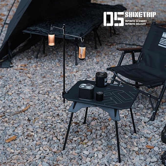 Folding Camp Table, 2 in1 Adjustable Height(16 inch/4 inch) Foldable Camping Desk, Outdoor Camping Table Picnic Table for Cooking, Beach, Hiking, Travel, Fishing, BBQ