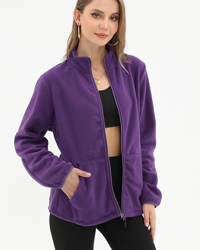 Argstar Women's Fleece Jacket with 6 Pockets (XS-2XL)