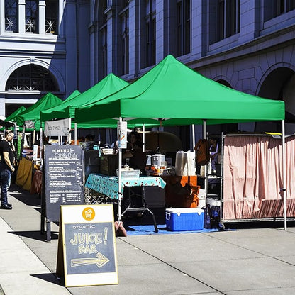 10x10 Pop Up Canopy Tent for Outdoor Commercial Instant Sun Shelter,Kelly Green