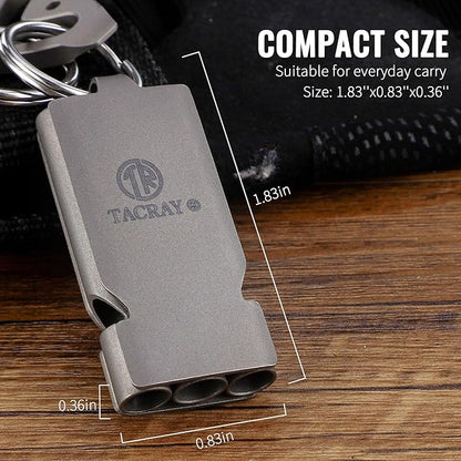 TACRAY Emergency Whistles Lifeguard Safety Whistle with Neck Chain and Keychain for Outdoor Camping Hiking