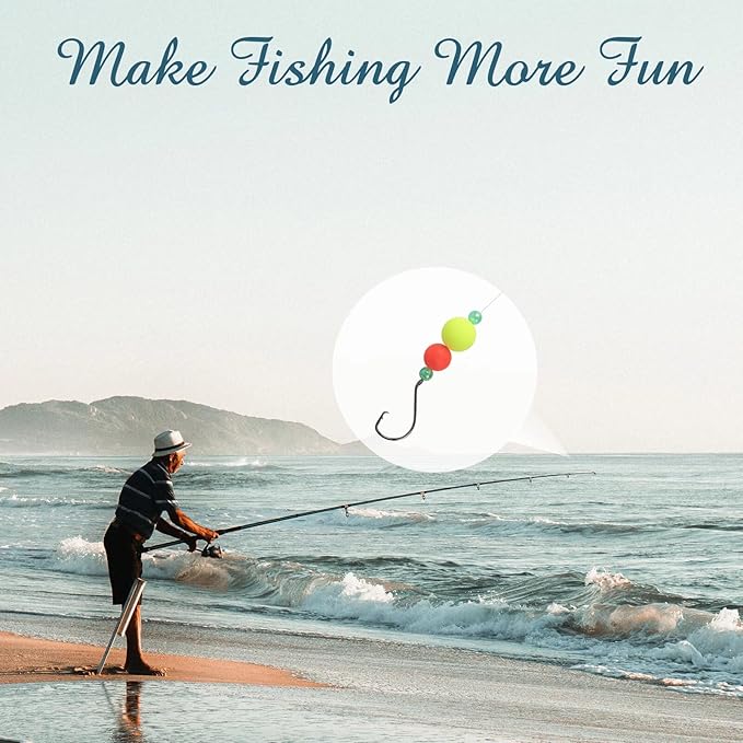 Dovesun 220/104/80/54/42/52pcs Fly Fishing Floats Bobbers Foam Pompano Rigs Surf Fishing Rig Floats Bright Color Round, Bullet, Cylindrical, Spin, Pill with Tackle Box