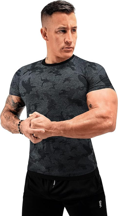 FUXERT Sauna Shirt for Men Sweat Sauna Suit for Gym Exercise Compression Shirt Workout Shapewear