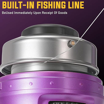 Sougayilang Spincast Reel and Fishing Rod Combo, 5-Foot 9-Inch Durable Carbon Rod, Quickset Anti-Reverse Fishing Reel with Mono Line