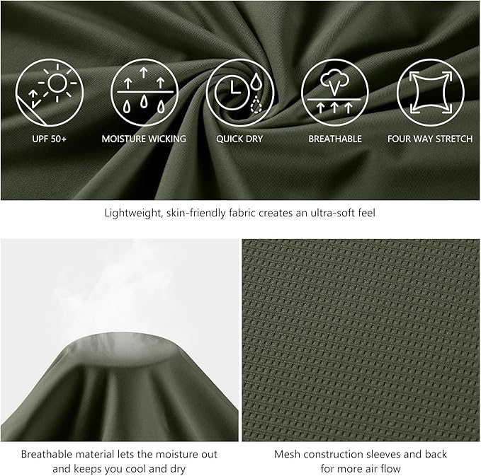 BASSDASH Fishing T Shirts for Men UV Sun Protection UPF 50+ Long Sleeve Tee T-Shirt