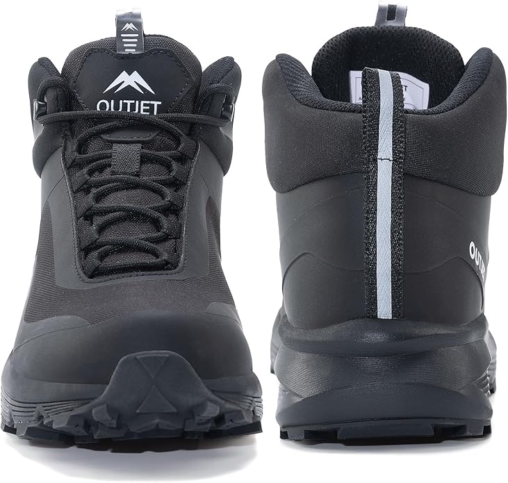 Men's Waterproof Hiking Boots Lightweight Comfortable Breathable Outdoor All-Terrain Trekking Ankle Boots