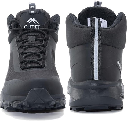 Men's Waterproof Hiking Boots Lightweight Comfortable Breathable Outdoor All-Terrain Trekking Ankle Boots