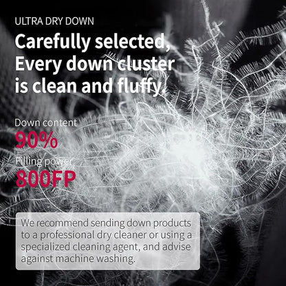 Ultra Dry Down Sleeping Bag - 10D 800FP, Thicken Winter, Ultralight Camping & Hiking, Backpacking Outdoor (Future II Lengthen)