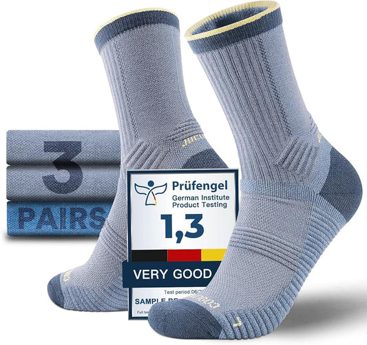 Merino Wool seamless Hiking Socks Moisture Wicking Anti-Blister Breathable Cushioned Compression Womens