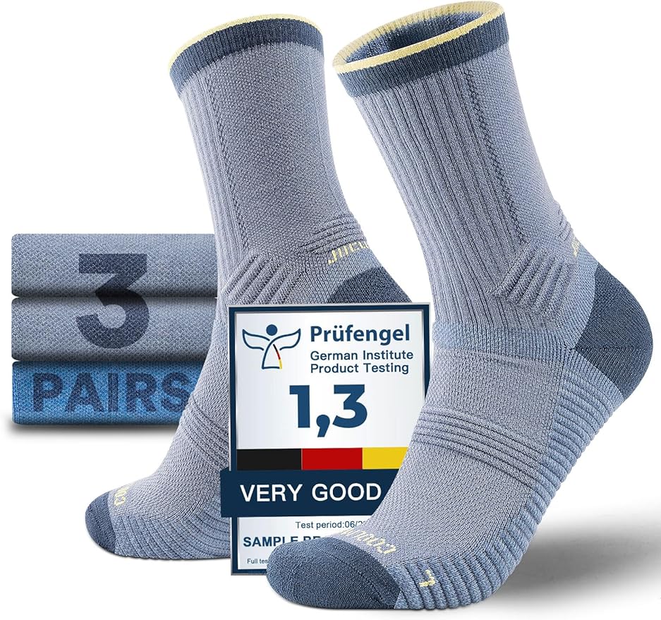 Merino Wool seamless Hiking Socks Moisture Wicking Anti-Blister Breathable Cushioned Compression Womens