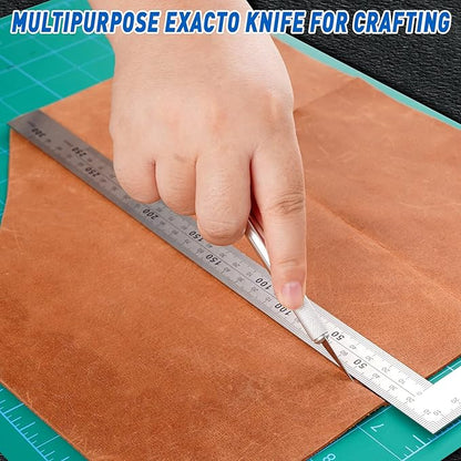 DIYSELF 100 PCS Exacto Knife Blades, SK5 Carbon Steel #11 Exacto Blades Refill Craft Art Knife Replacement Blade with Storage Case for Craft, Hobby, Scrapbooking, Stencil