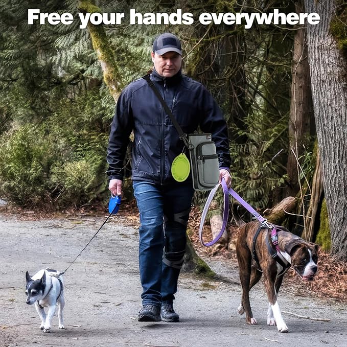 Nuovoware Water Bottle Carrier Bag,25oz/40oz/64oz Bottle Pouch Holder,Adjustable Shoulder Hand Strap 2 Pocket Sling Neoprene Sleeve Sports Accessories for Hiking Travelling Camping