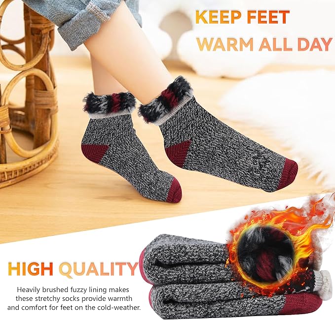 Sunew Warm Thermal Socks 4 Pack, Mens Womens Winter Heated Outdoor Skiing Thermal Socks