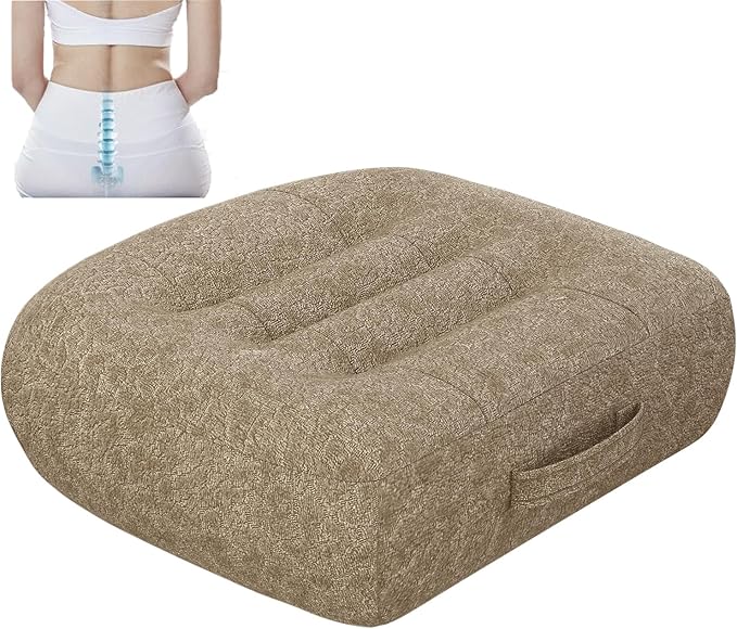 adult car seat booster for height/drivers seat booster cushion for adults-Increase The Field of View by 12cm/4.7in,Plush shell, breathable,with handle,easy to carry,for Cars,Office,Home（Light Brown）