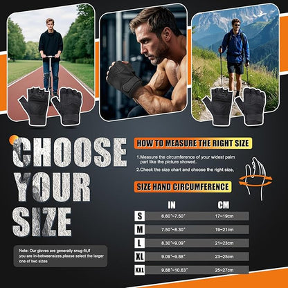 Weight Lifting Gloves, Gym Gloves for Men and Women, Full Palm Protection for Sports, Weightlifting, Training, Cycling, Pull-Ups, Rowing, and Mountaineering