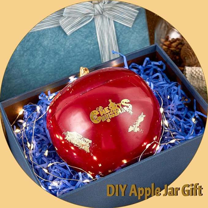 Apple Jar Resin Molds Extra Large, 5inch Jars Silicone Molds with Lid for Epoxy Resin Casting for DIY Jewelry Storage Box, Candy Container, Candle Vessel, Home Decoration