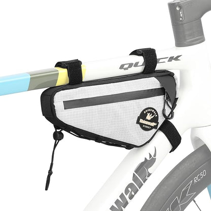 Rhinowalk Bike Frame Bag Under Top Tube Bag Bicycle Triangle Bag with Side Pockets Storage Pouch for Road Mountain Bike
