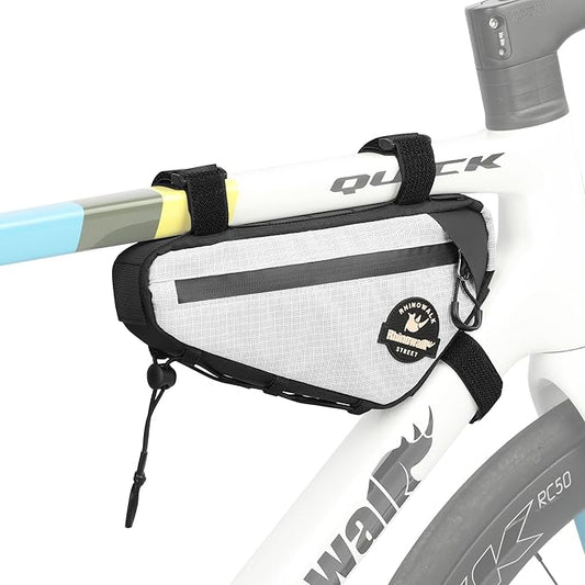 Rhinowalk Bike Frame Bag Under Top Tube Bag Bicycle Triangle Bag with Side Pockets Storage Pouch for Road Mountain Bike