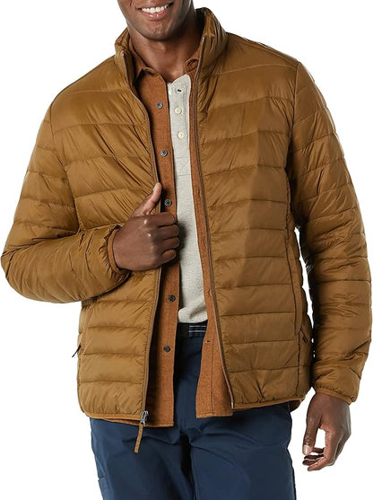 Amazon Essentials Men's Packable Lightweight Water-Resistant Puffer Jacket (Available in Big & Tall)