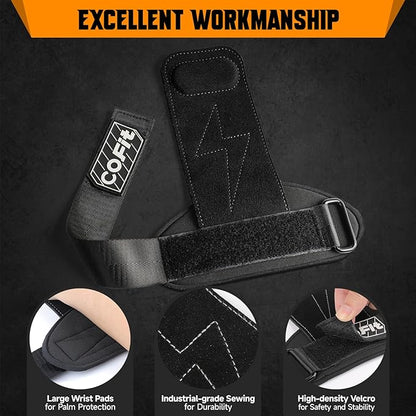 COFIT Wrist Straps for Weightlifting, Workout Wrist Wraps with Dual-Layer Oxford Leather, Enhanced Grip for Optimal Hand and Wrist Protection, Gym Lifting Straps for Deadlift and Powerlifting