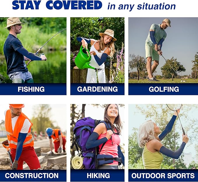 ARMORAY Arm Sleeves for Men or Women - Tattoo Cover Up - Cooling Sports Sleeve for Basketball Golf Football