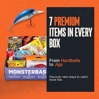 MONSTERBASS Fishing Mystery Box, Bass Fishing Kit - Best Lures Kit, Biggest & Best Tackle Mystery Box for Catching Smallmouth & Largemouth Bass