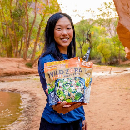 Wild Zora Paleo Freeze Dried Meat Meals, 4 Pack, Gluten Free and Grain Free Camping and Backpacking Food, No Added Sugar, Healthy On-the-Go Travel Meal, Protein Packed (Meat 4-pack)