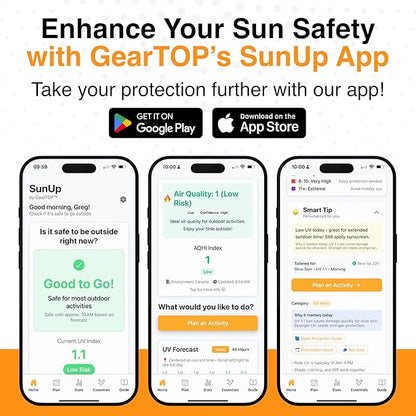 GearTOP Safari Hat for Men Sun Hats for Women UV Protection UPF 50+ Fishing, Gardening, Hiking Hat (22-23 1/2")