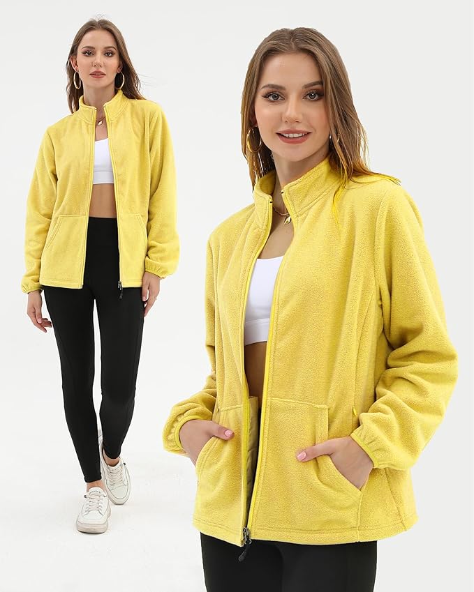 Argstar Women's Fleece Jacket with 6 Pockets (XS-2XL)