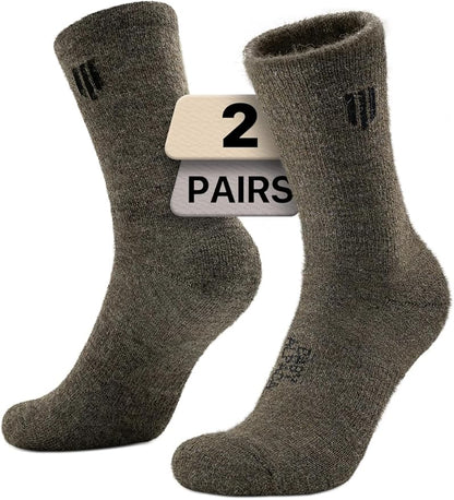 Alpaca Wool Micro Crew Hiking Socks Midweight Moisture Wicking Anti-blister Cushioned