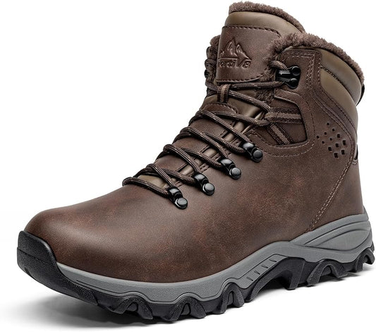 NORTIV 8 Mens Hiking Winter Snow Insulated Waterproof Outdoor Boots