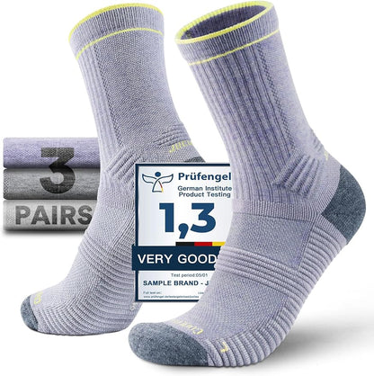 Merino Wool seamless Hiking Socks Moisture Wicking Anti-Blister Breathable Cushioned Compression Womens