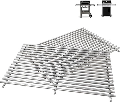 17.5" Grill Grates for Weber Spirit 300, Spirit 700, Genesis Silver/Gold/Platinum B/C, Genesis 1000-3500 (Part #7638) 304 Stainless Steel 2-Pack