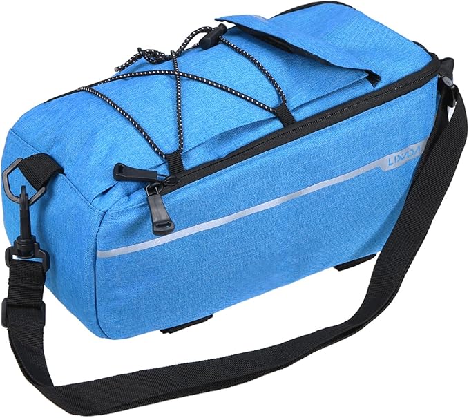 Lixada Bike Panniers Bike Trunk Bag Insulated Bag for Warm/Cool Items, Bicycle Rear Rack Storage Luggage Bicycle Seat Multifunctional Insulated Trunk Cooler Bag Shoulder Bag 11.4 6.3 6.7in