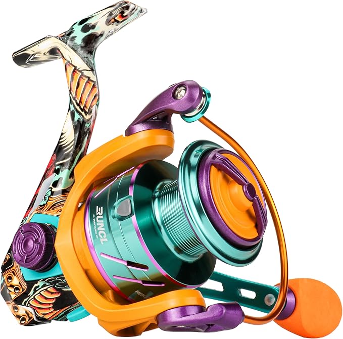 RUNCL Merced II Spinning Reel – 5.2:1 Gear Ratio, Max Drag 22.05 LB, Lightweight, Interchangeable Left/Right Hand, Ideal for Freshwater & Saltwater, Available in 2000, 3000, 4000, 5000 Models