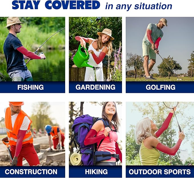 ARMORAY Arm Sleeves for Men or Women - Tattoo Cover Up - Cooling Sports Sleeve for Basketball Golf Football