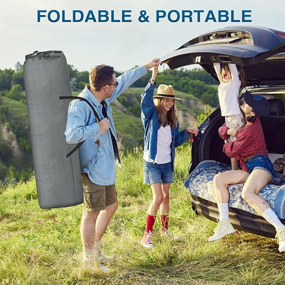 ZENPETIO Oversized XXL Folding Camping Cot, Heavy Duty Sleeping Cot for Adults with Mattress and Pillow, Portable Cot Bed with Carry Bag for Outdoor Camp Travel Home Guest Office, 78x32x18