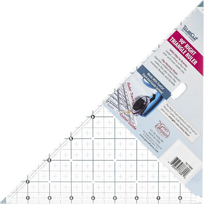 TrueCut Right Angle Quilting Ruler | Triangle Ruler