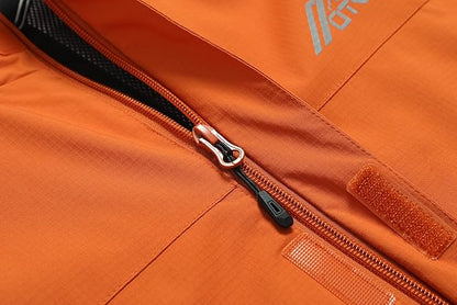 OTU Men's Lightweight Waterproof Hooded Rain Jacket Outdoor Raincoat Shell Jacket for Hiking Travel