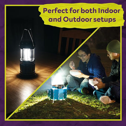 ATack LED Camping Lantern Battery Powered 4-Pack Camping Flashlight Lantern for Power Outages, Portable Collapsible Hanging Lights Essential for Home Outdoor Hurricane Emergency Lamp Survival Kit Gear