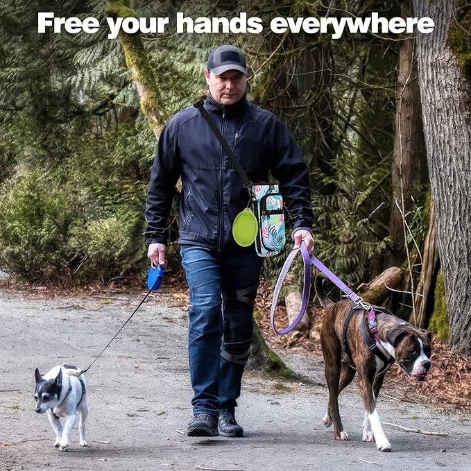 Nuovoware Water Bottle Carrier Bag,25oz/40oz/64oz Bottle Pouch Holder,Adjustable Shoulder Hand Strap 2 Pocket Sling Neoprene Sleeve Sports Accessories for Hiking Travelling Camping