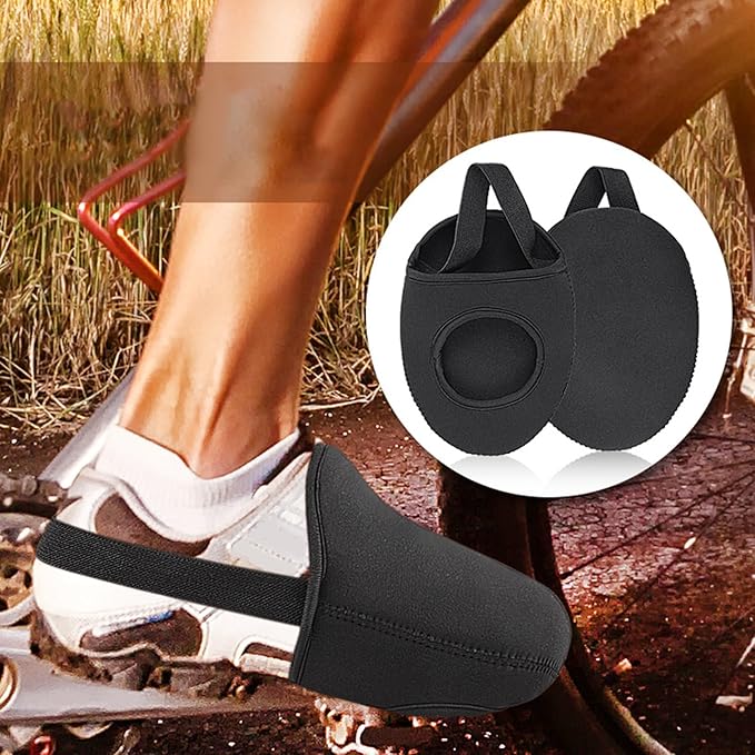 1 Pair Half Cycling Warm Cycling Overshoes Bike Overshoes Thermal Riding Overshoes
