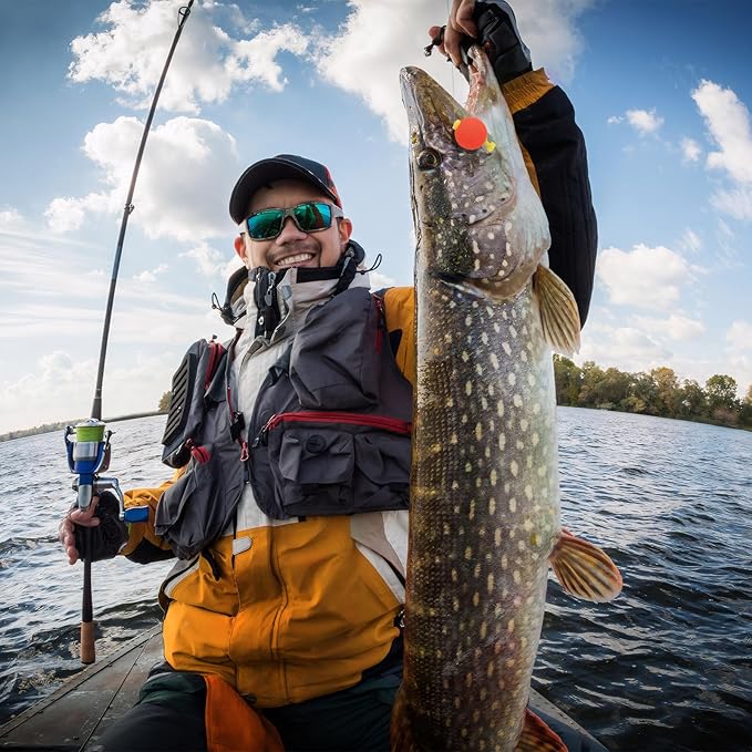 20 Pcs EVA Foam Fishing Bobbers Floats, Snap-on Push Round Button Floats, 0.98 in Small Bobbers for Fishing Tackle Accessories(Red)