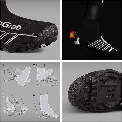 GripGrab RaceThermo X Waterproof Winter Gravel MTB Cycling Shoe Covers Cold Weather Neoprene Offroad Biking Overshoes