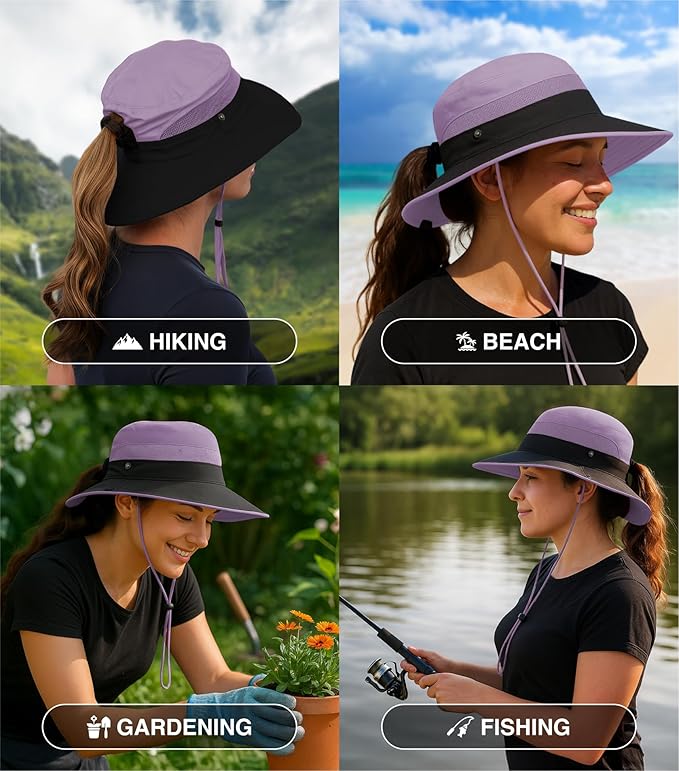 GearTOP Safari Hat for Men Sun Hats for Women UV Protection UPF 50+ Fishing, Gardening, Hiking Hat (22-23 1/2")