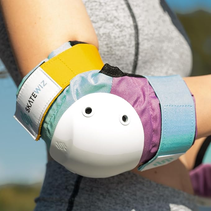 SKATEWIZ Skating Protective Gear Adult Knee Pads, Elbow Pads and Wrist Guards for Adults [6pc] - Shield - Roller Skates, Inline, Skateboard - Designed in Germany