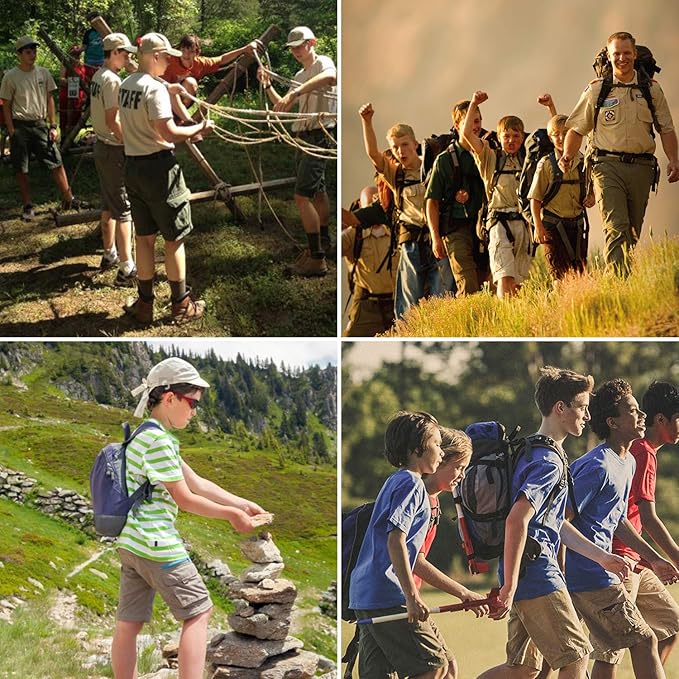 JOMLUN Boy’s Scout Pants Convertible Hiking Quick Dry Zip Off Pants Outdoor Climbing Casual Trouser Kids Youth Cargo Pants